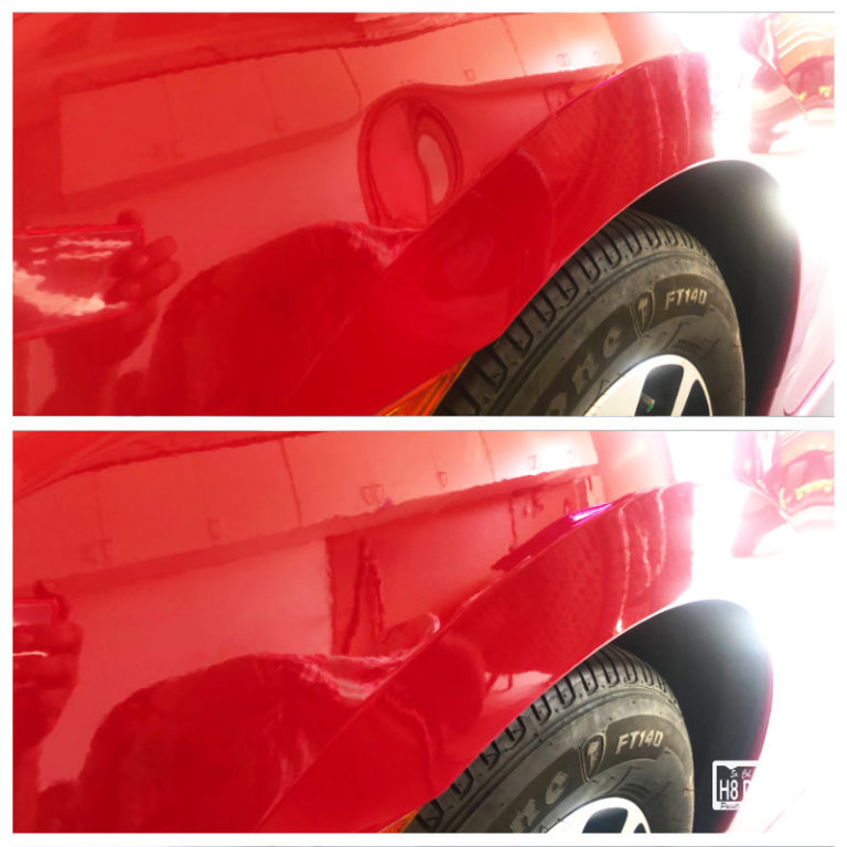 Honda Civic both Fender dent repairs So Cal Dent Works Paintless